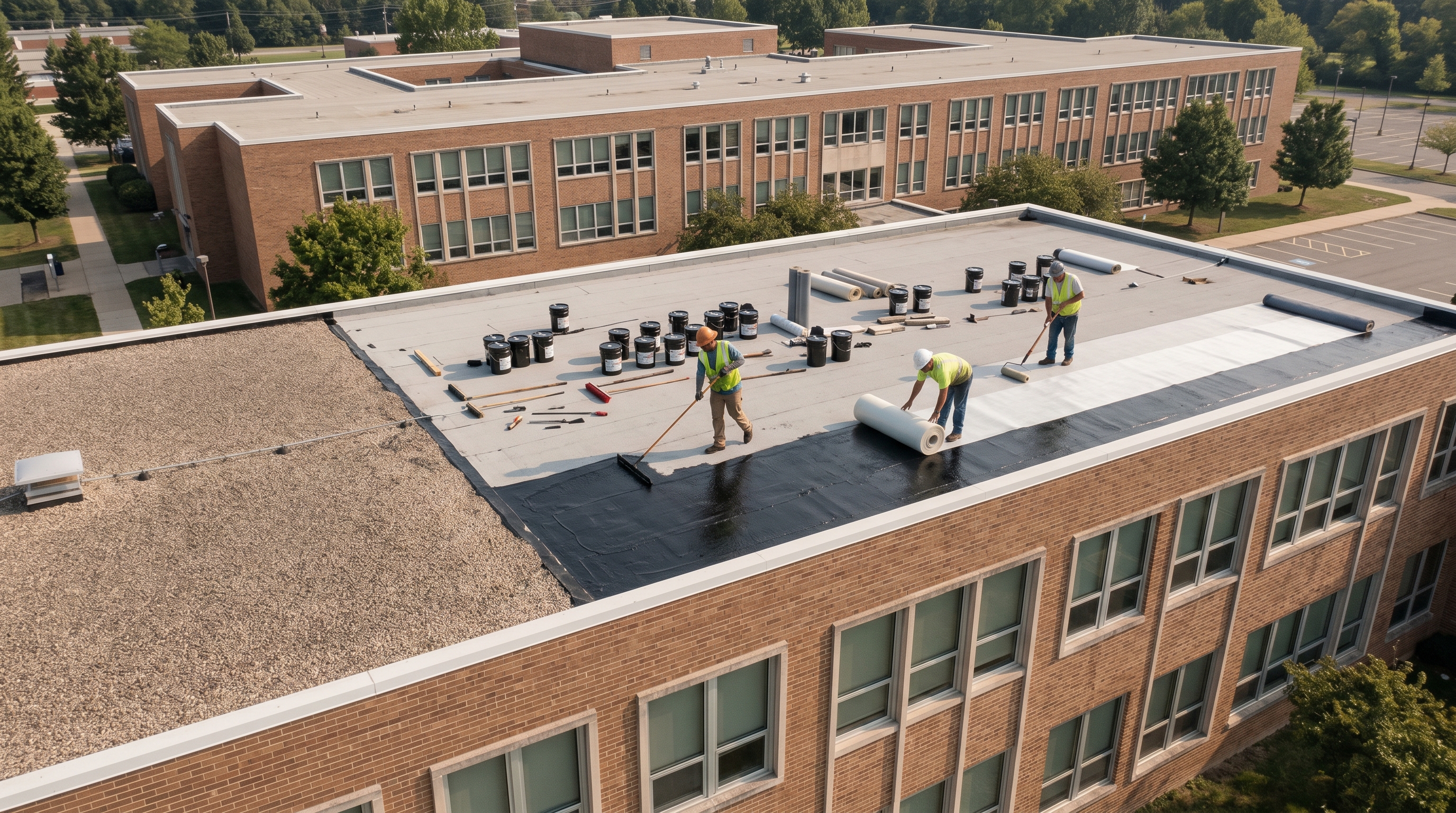 Cold-Applied BUR — Multi-Story Commercial